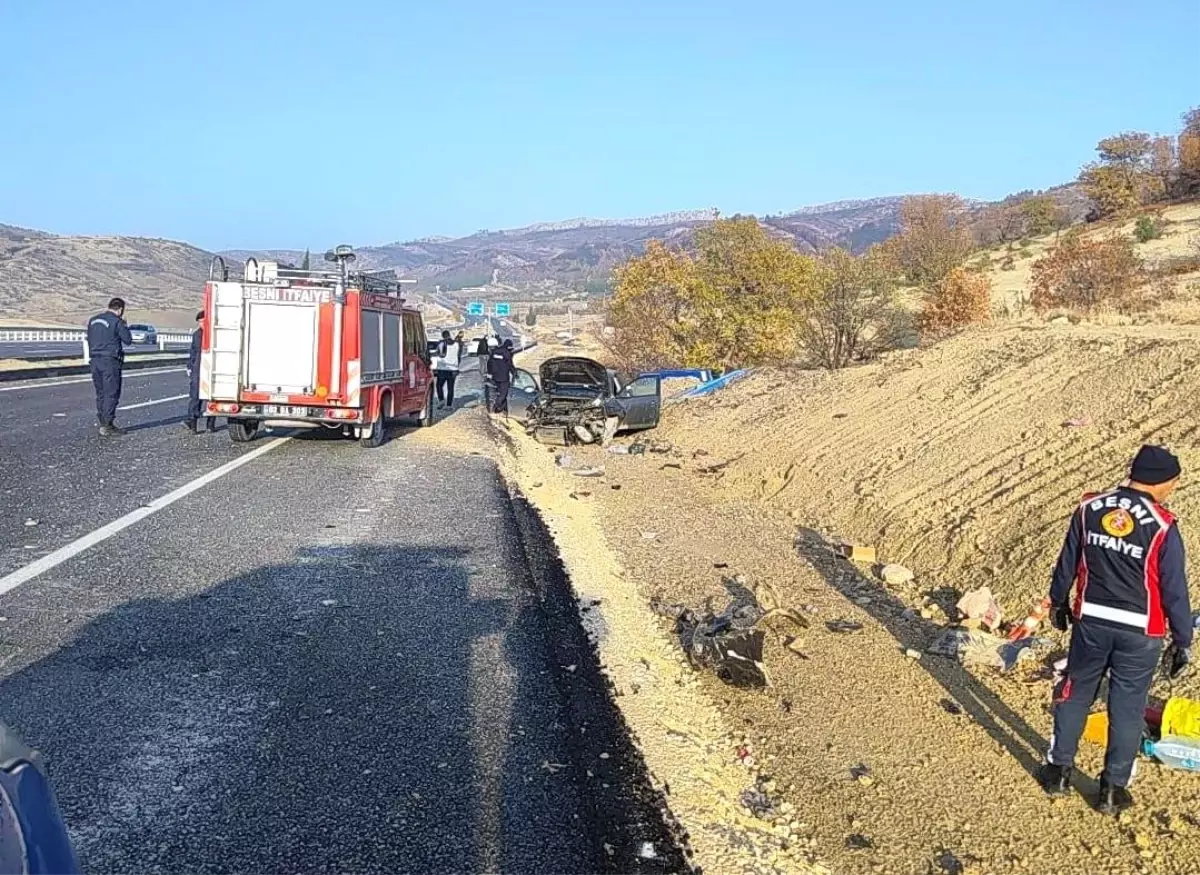Adıyaman'da otomobil şarampole yuvarlandı
