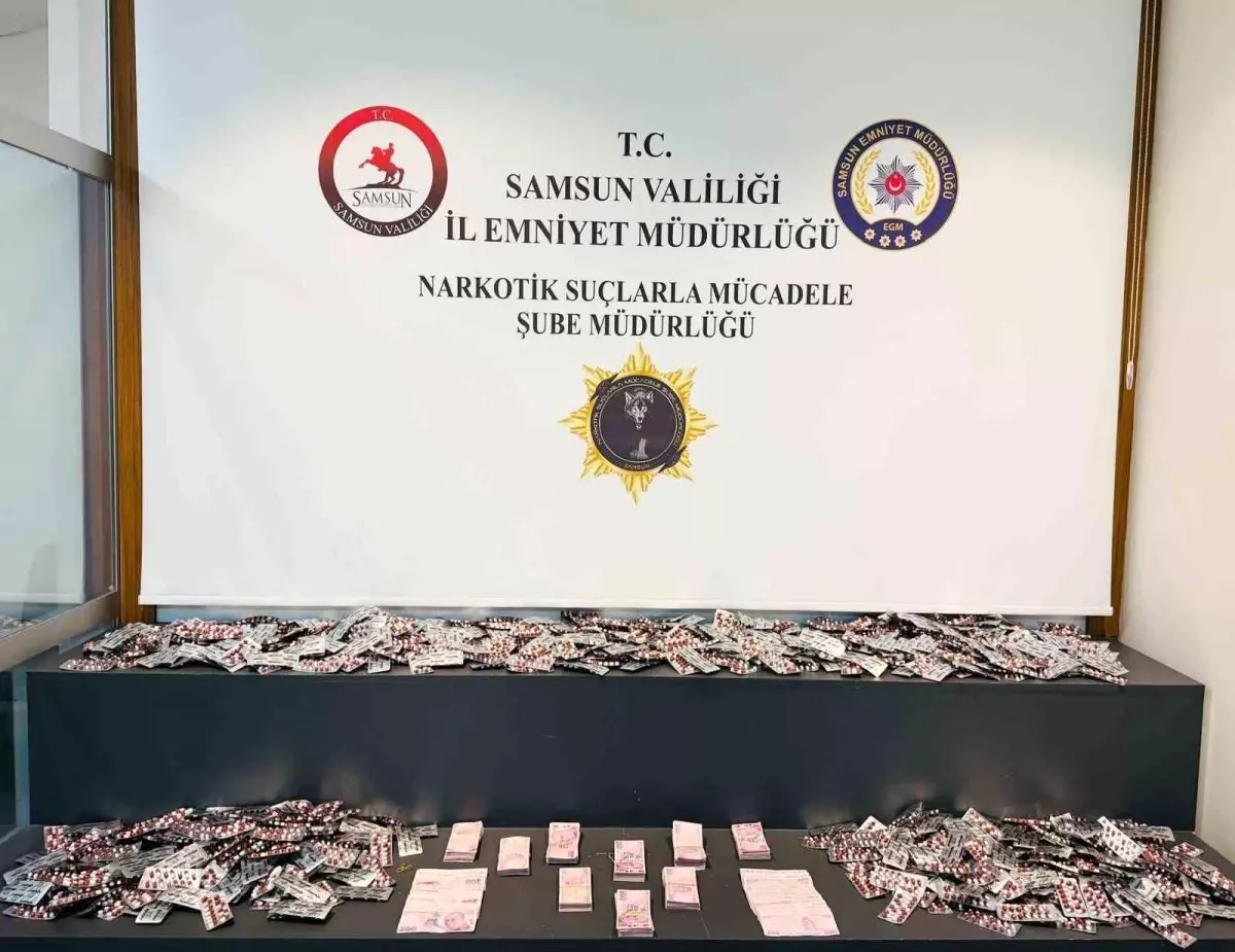 Samsun'da 10 bin adet uyuşturucu hap ele geçirildi