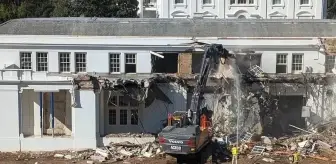 Görüntüler Beyaz Saray'dan! 123 yıllık bina moloz yığınına döndü