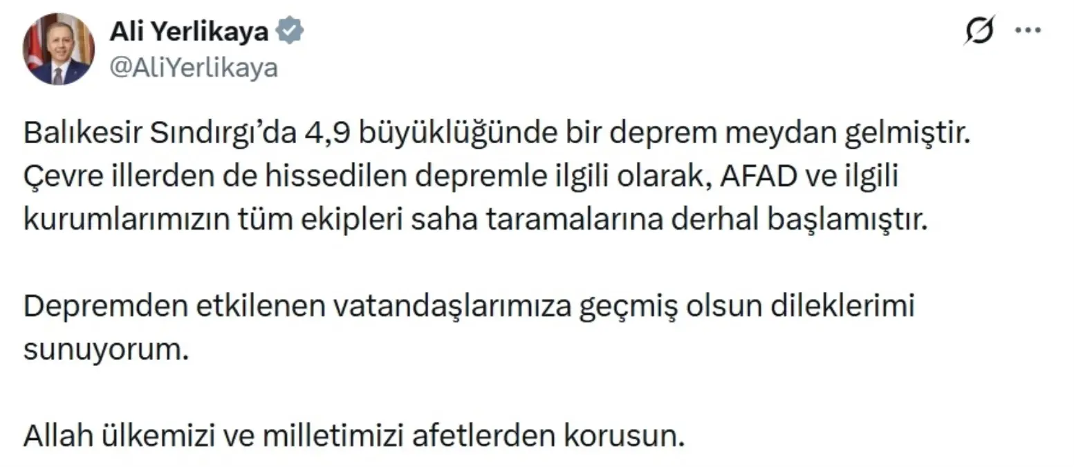 Balıkesir'de 4.9 büyüklüğünde deprem (2)