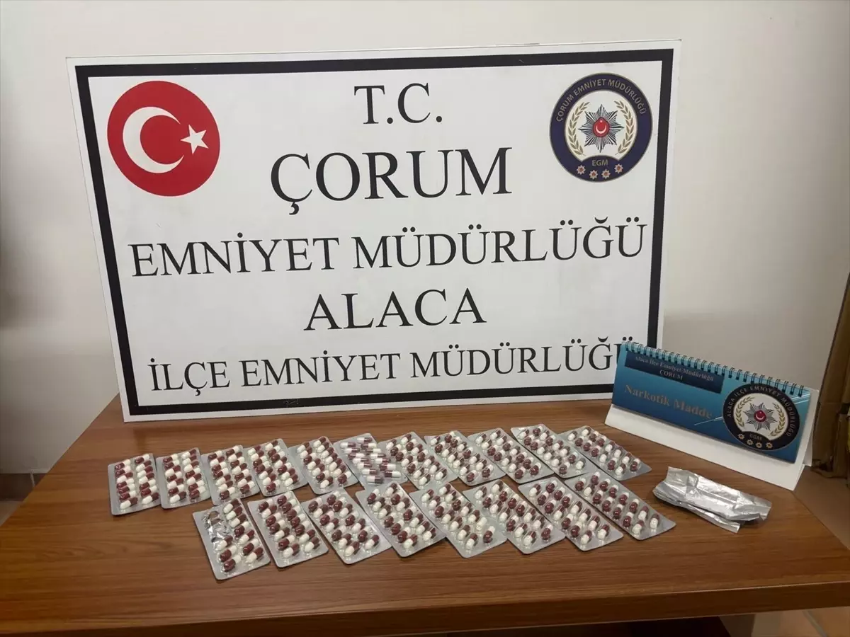 Çorum'da üzerinde uyuşturucu bulunan zanlı gözaltına alındı