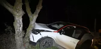Edirne'de yoldan çıkan otomobildeki 3 kişi yaralandı