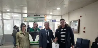 Edirne Tapu Müdürlüğünde işlem yaptıranlara fidan hediye edildi