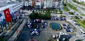 Giresun'da jandarma ve polise tahsis edilen 92 araç hizmete alındı