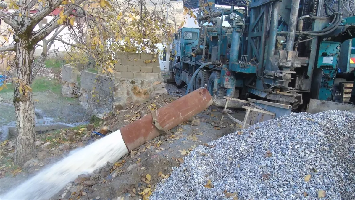 İslahiye'de deprem sonrası kaybolan su kaynağı sondajla yeniden bulundu