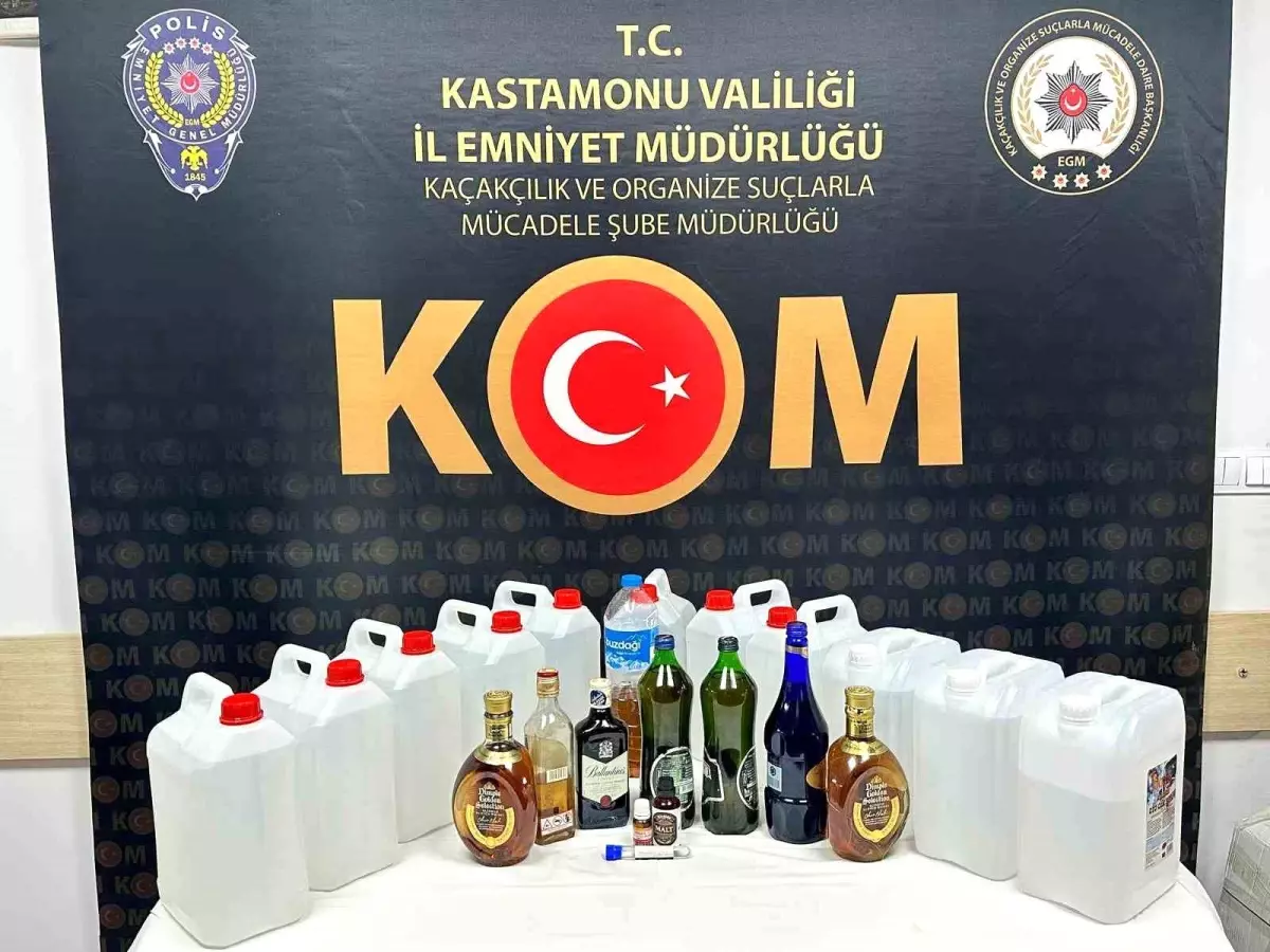 Kastamonu'da kaçak içki operasyonu