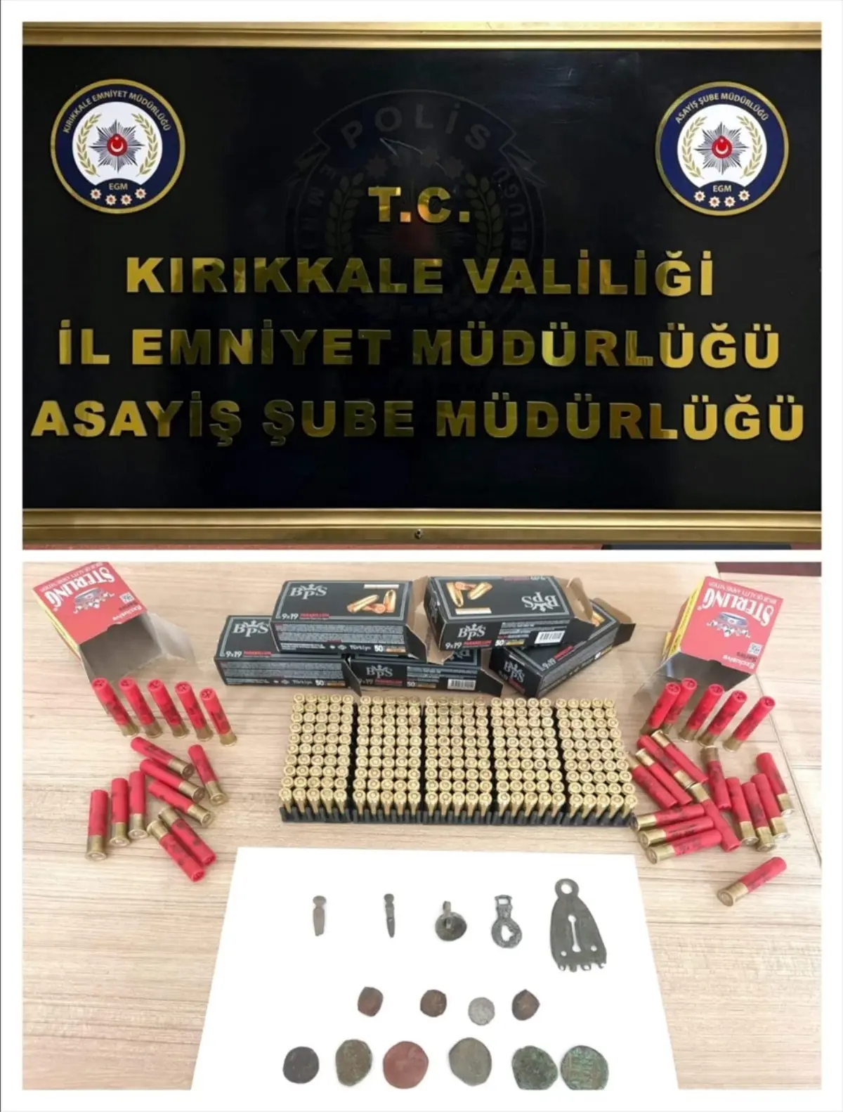 Kırıkkale'de 10 sikke ve 5 obje ele geçirildi