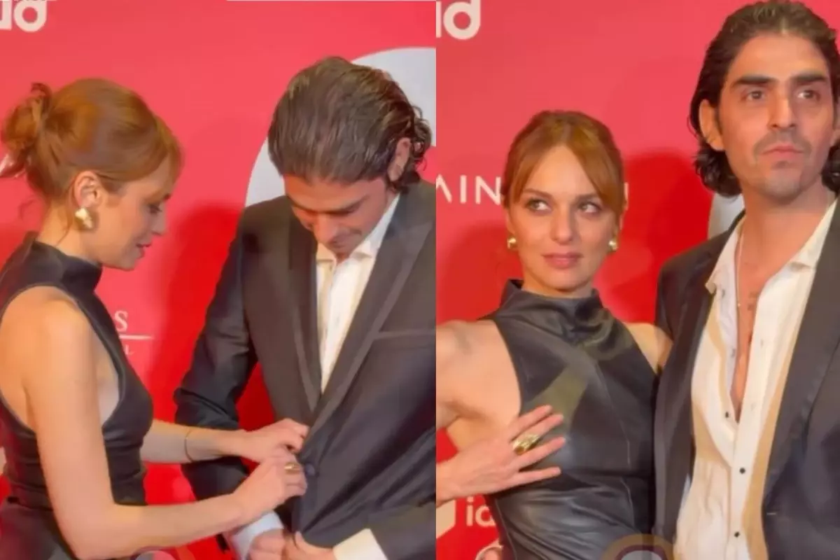 Poz sırasında samimi an! Nilperi Şahinkaya'nın sevgilisine yaptığı hareket dikkatlerden kaçmadı