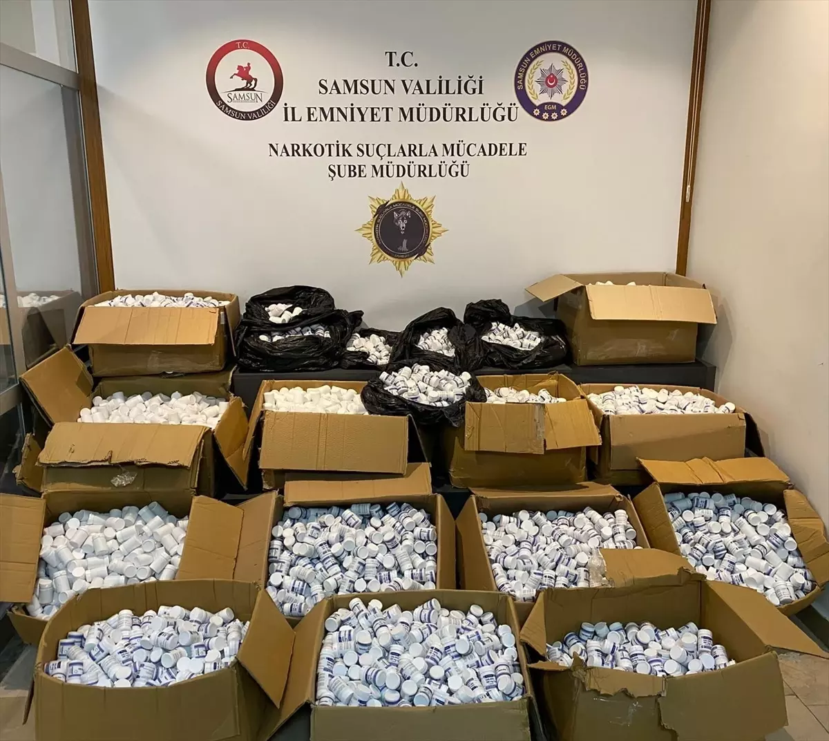Samsun'da 350 bin uyuşturucu hap ele geçirildi