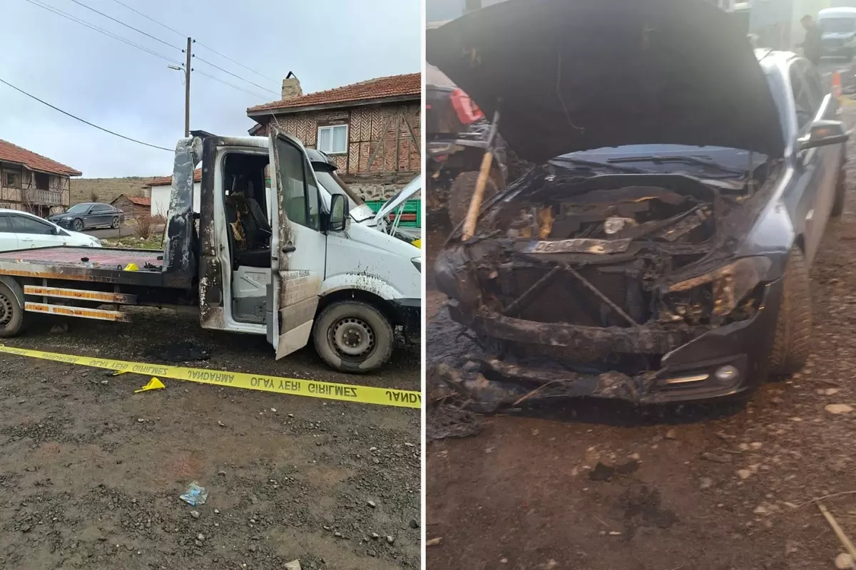 Ankara'da bir muhtarın 4 aracı kundaklandı