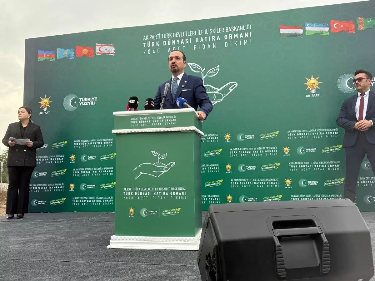 AK Parti Türk Dünyası Hatıra Ormanı'nda 2 bin 40 fidan dikildi