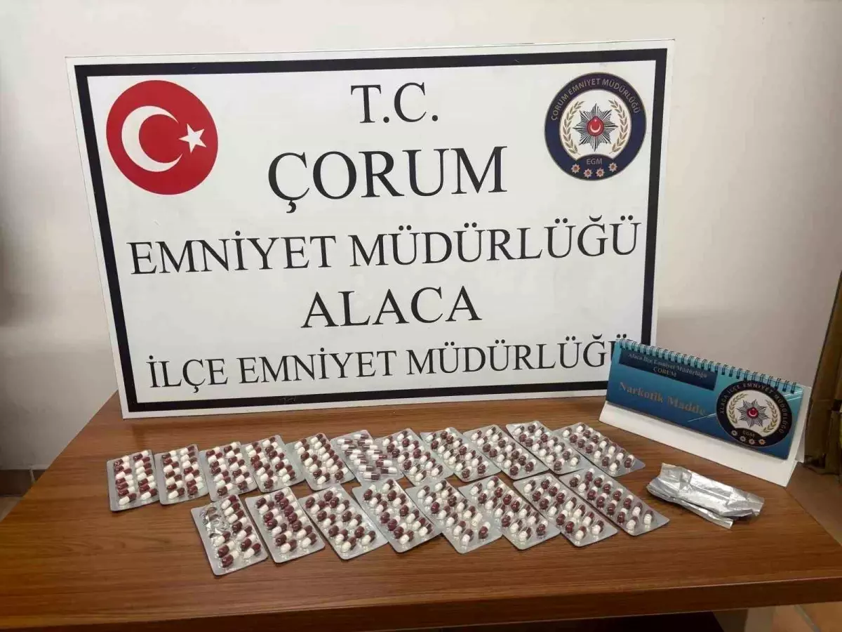 Çorum'da 266 adet sentetik ecza hapı ele geçirildi: 1 gözaltı