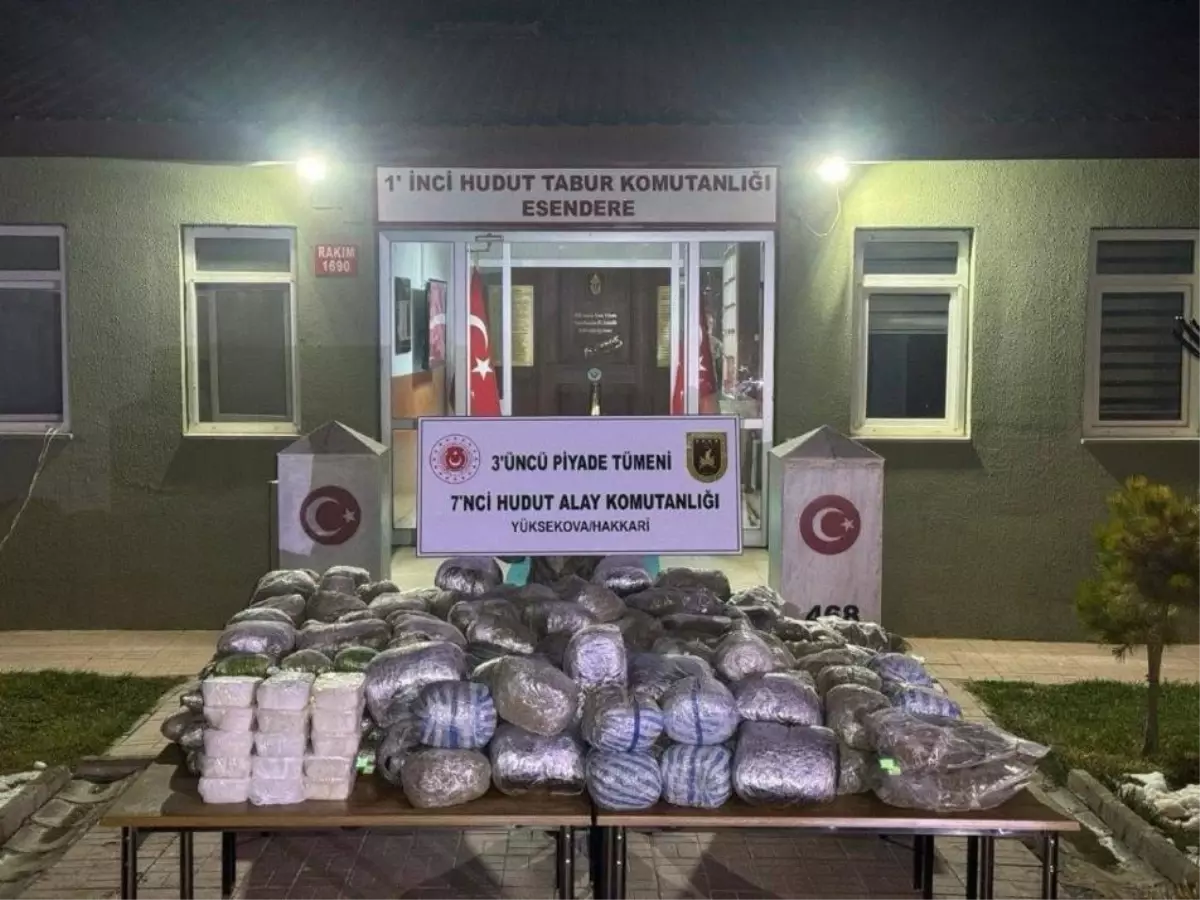 MSB: Hakkari hududunda 258,9 kilo uyuşturucu ele geçirildi