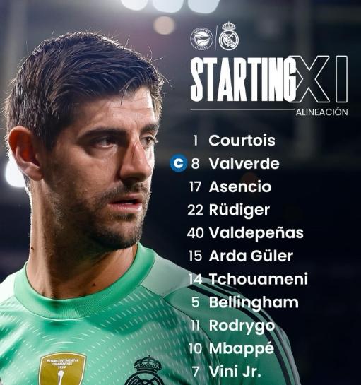 Arda Güler Alaves Real Madrid maçında oynuyor mu, kadroda mı, ilk 11'de mi?