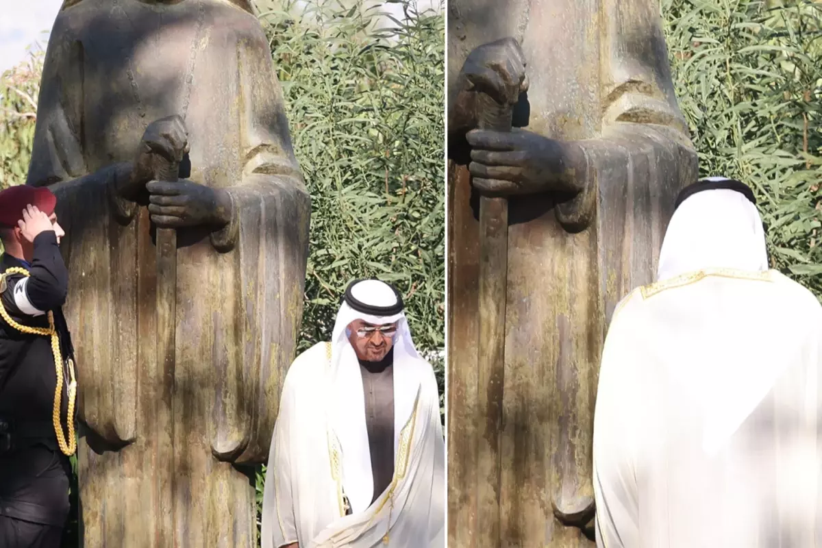 BAE Devlet Başkanı Al Nahyan, Türklerin katili 3. Makarios'un anıtına çelenk bıraktı