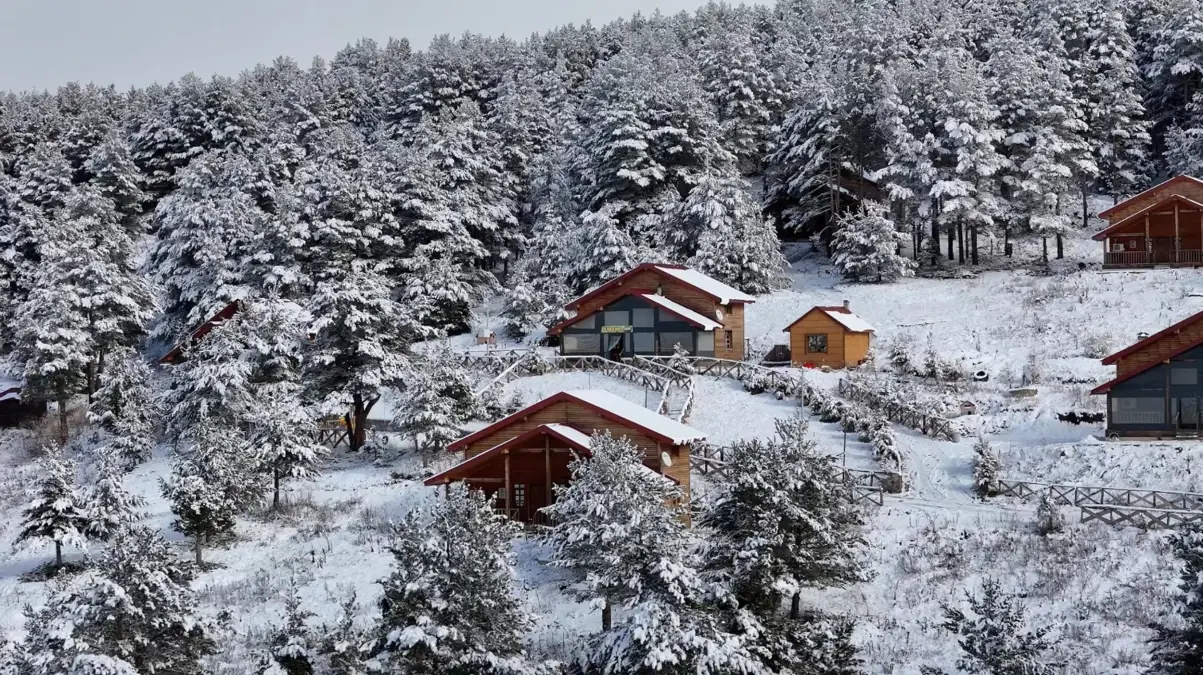 Erzincan'daki Dumanlı Tabiat Parkı'nda Kar Yağışı Sonrası Güzel Görüntüler