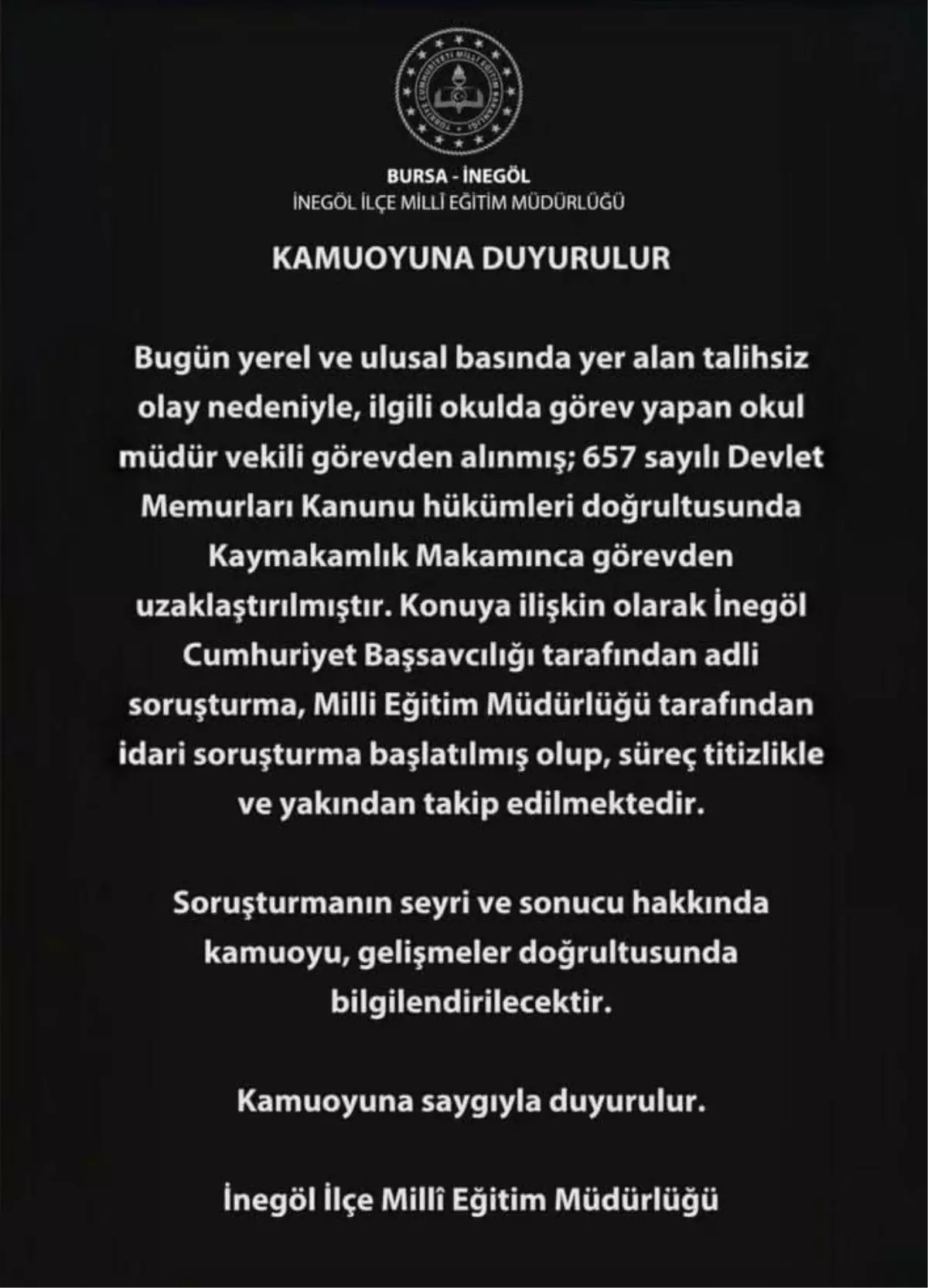 Öğrenciye şiddet uygulayan okul müdürü cumhuriyet savcısına ifade verdi