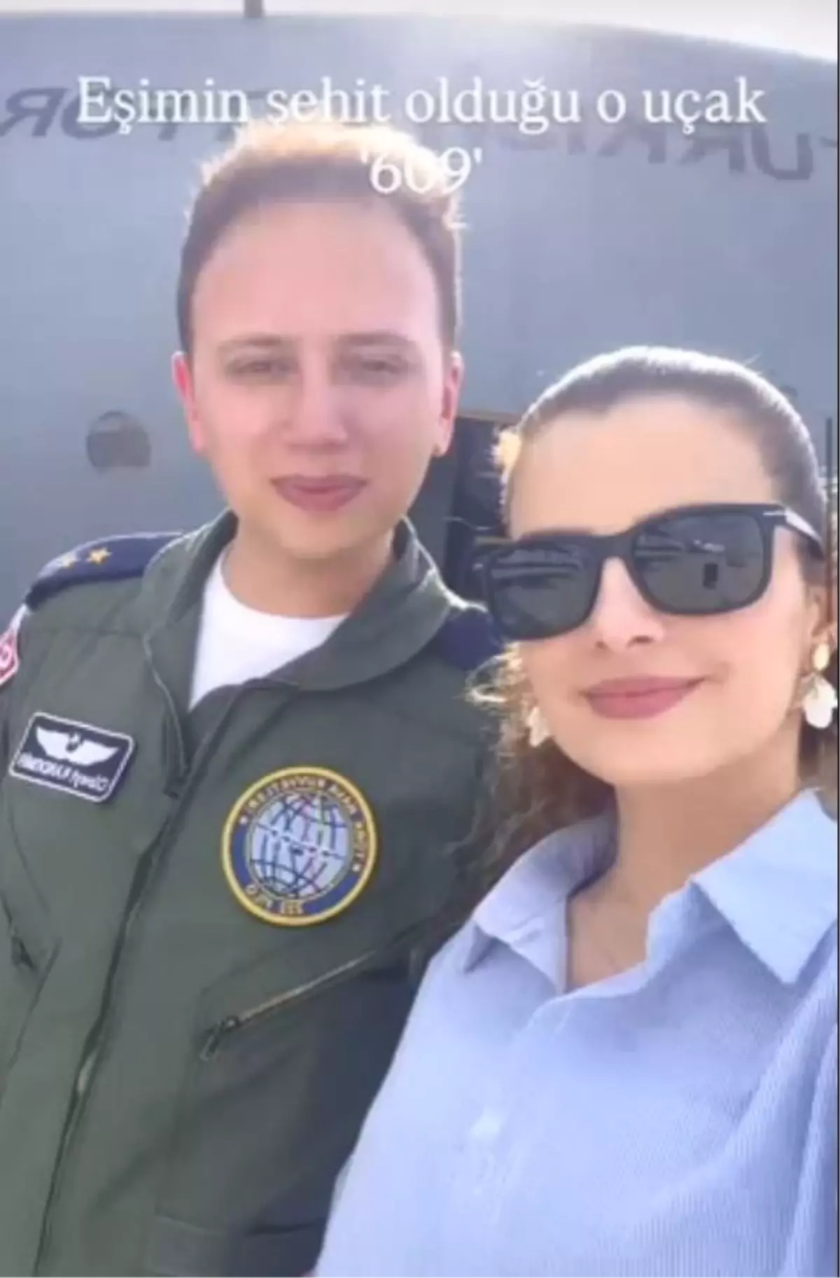 Şehit Hava Pilot Üsteğmen Cüneyt Kandemir'in eşi, düşen uçakta çekilen fotoğrafları paylaştı