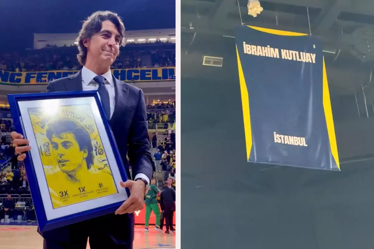 Fenerbahçe Beko, İbrahim Kutluay'ın formasını salona astı