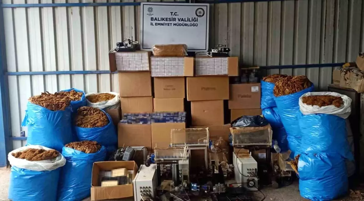 Gönen'de kaçak tütün operasyonu: 13 gözaltı