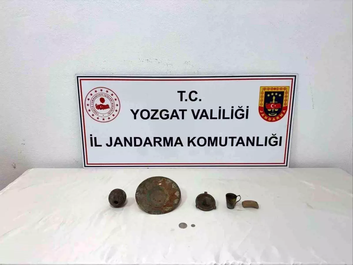 Yozgat'ta tarihi objeler yakalandı