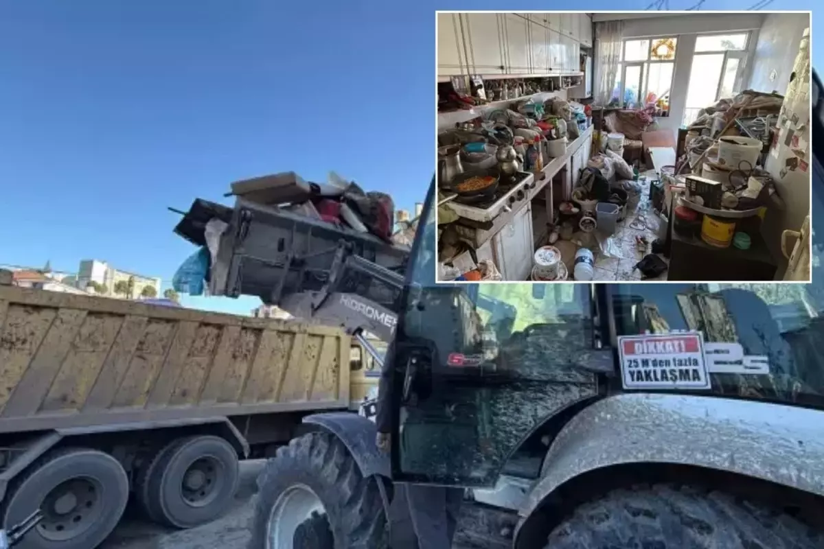 Çöp evden çıkanlar ağızları açık bıraktı