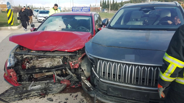 The training vehicle collided with TOGG during the driving test, the result is incredible