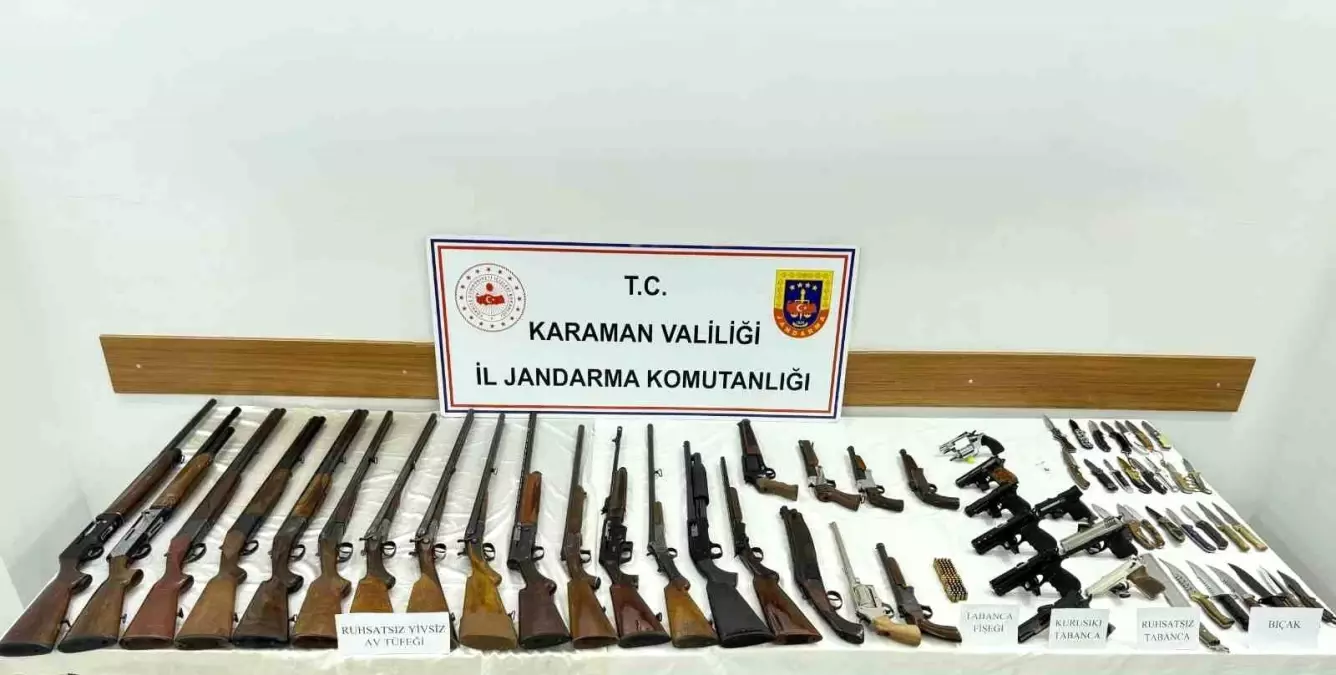 Karaman'da jandarmadan silah operasyonu: 1 gözaltı