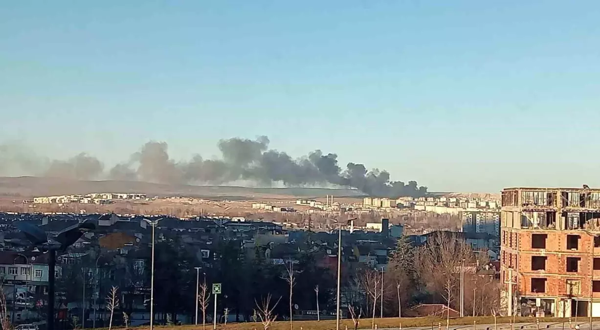 Kütahya'da şantiye yangını