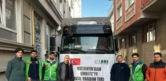 Kütahya'dan Suriye'ye yardım tırı gönderildi