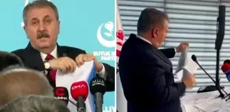 Mustafa Destici'yi kızdıran rapor! Kameralar önünde yırtıp attı, salon ayakta alkışladı