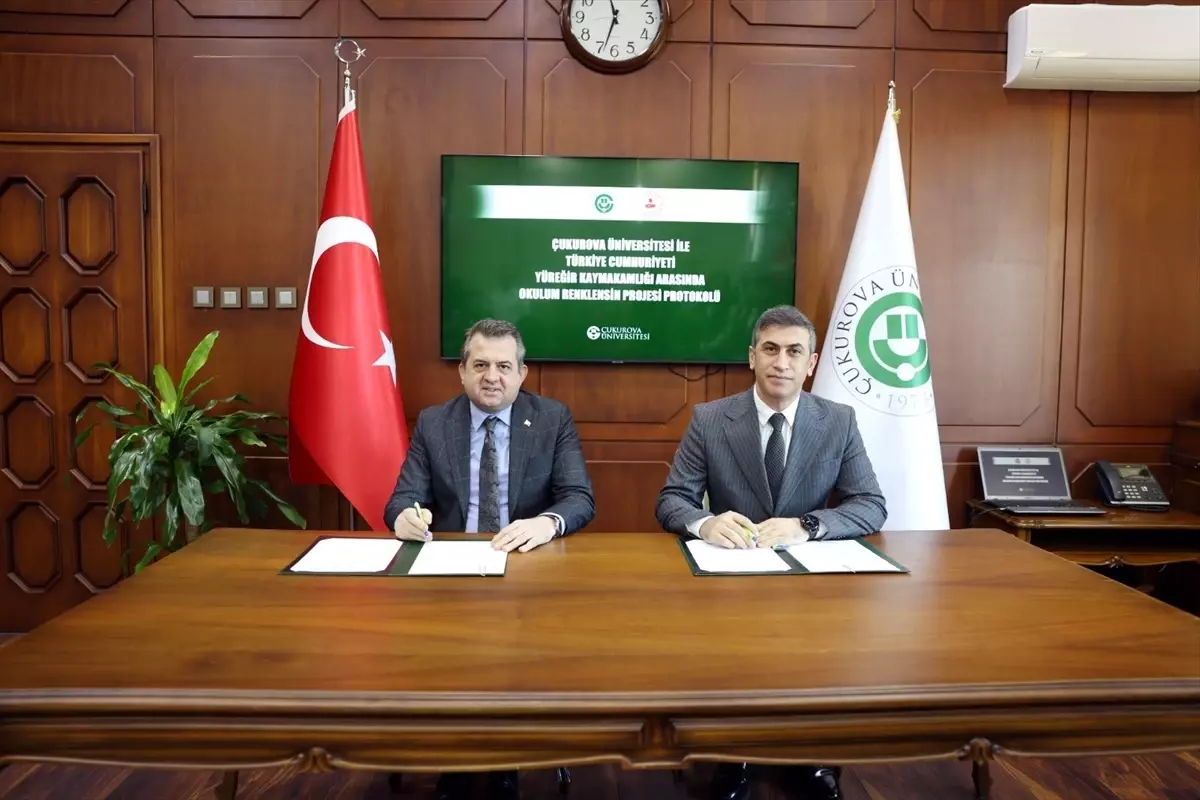 Adana'da 'Okulum Renklensin' projesinin protokolü imzalandı