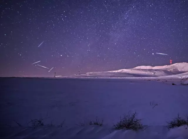 Perseid meteor shower captured in Bitlis