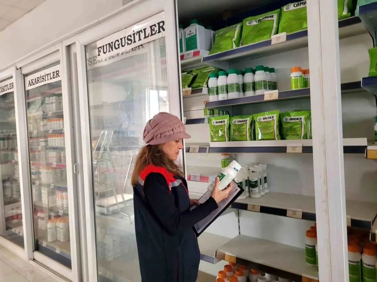 Buharkent'te bitki koruma ve gübre bayilerine denetim