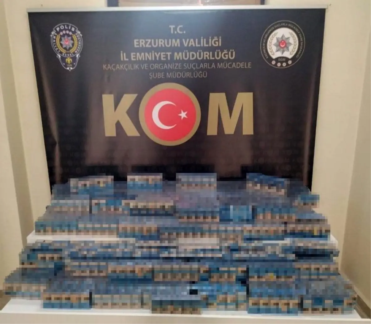 Erzurum'da kaçak sigara operasyonu