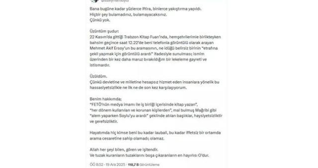 Mehmet Akif Ersoy Süleyman Soylu olayı nedir? Mehmet Akif Ersoy Süleyman Soylu olayı nedir?