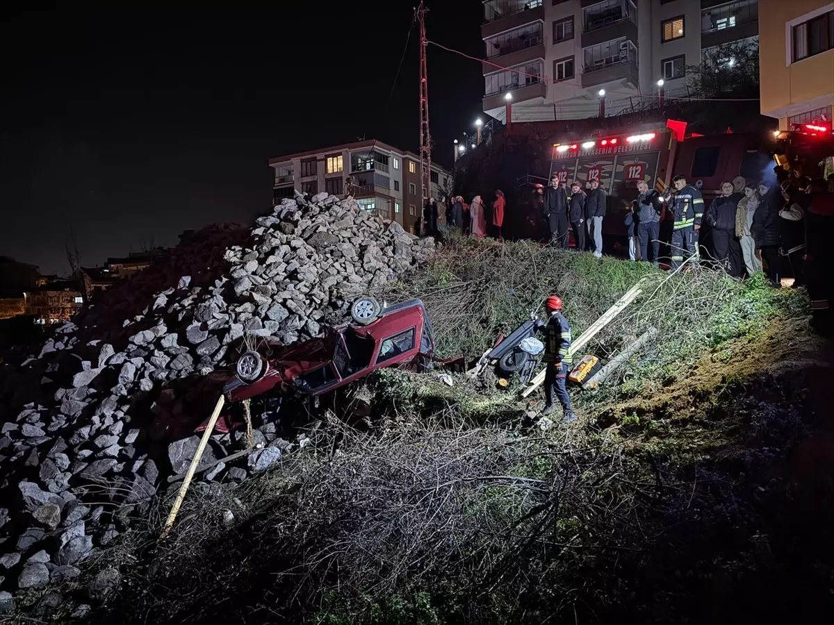 Trabzon'da otomobilin şarampole devrildiği kazada 1 kişi öldü, 3 kişi yaralandı