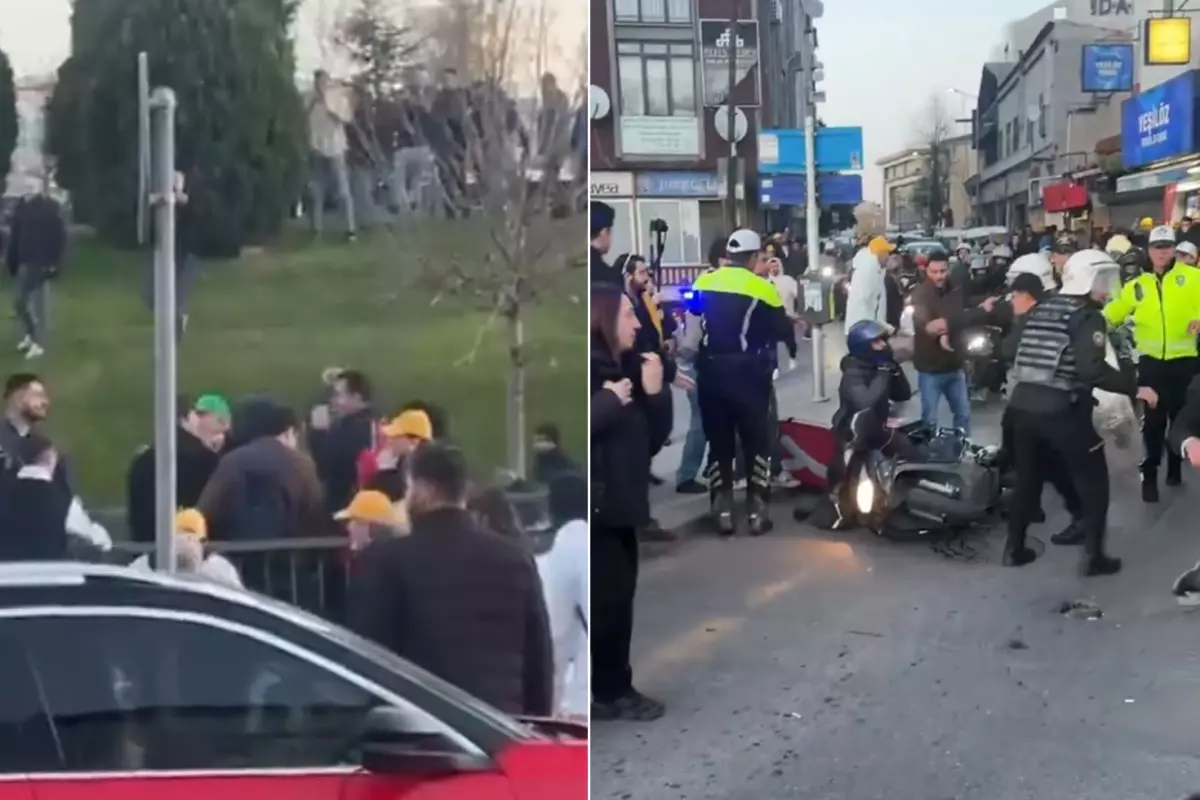 Çağlayan Adliyesi'nde gergin anlar! Martı TAG sürücüleri ve taksiciler arasında arbede çıktı