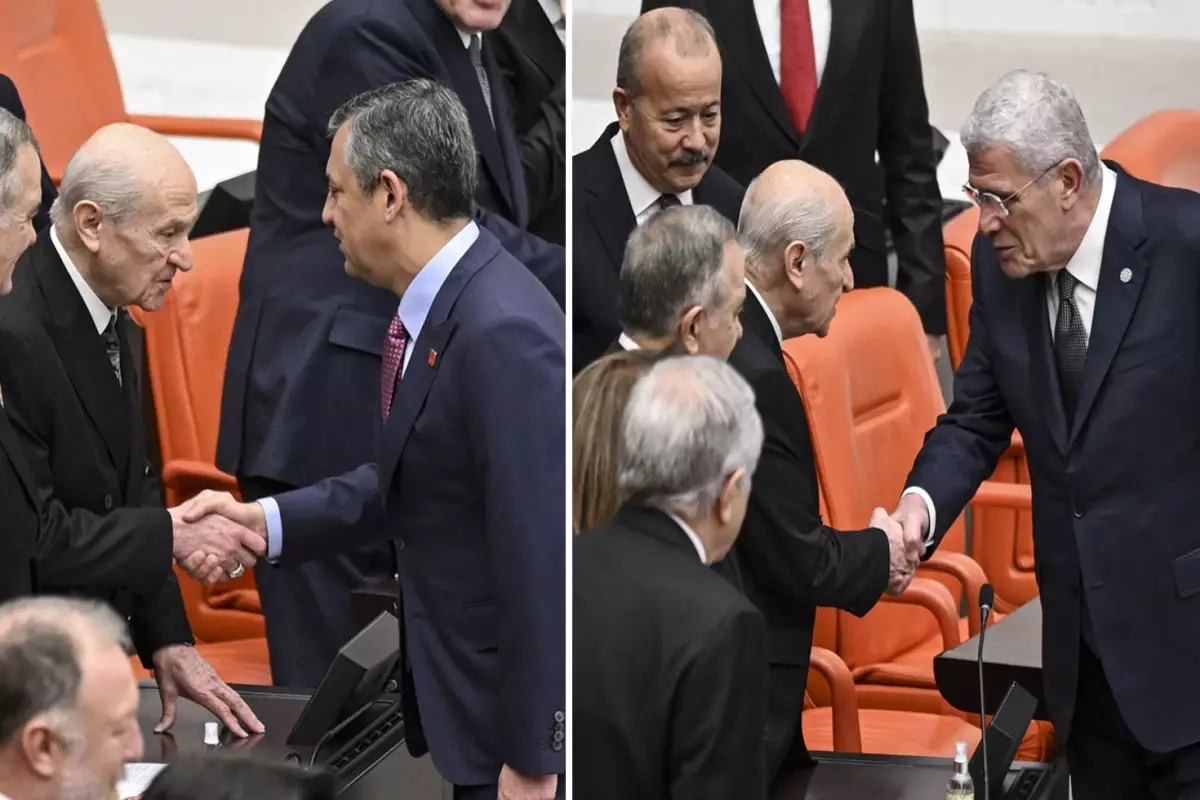 Bahçeli ile muhalefet liderleri arasında Meclis'te dikkat çeken temas