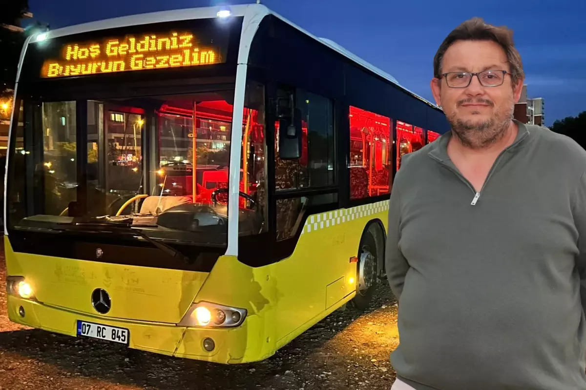 İETT otobüsü aldı, mahalleliyi peşine taktı! Akşam olunca ışıklar açılıyor, müzik başlıyor