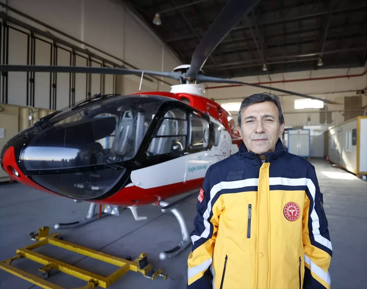 Malatya'da konuşlu ambulans helikopter 6 ildeki hastaların imdadına yetişiyor