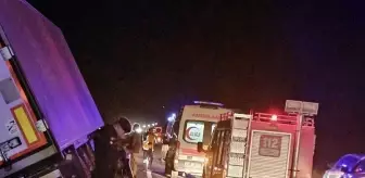 Mardin'de bariyerlere çarpan tırın sürücüsü yaralandı