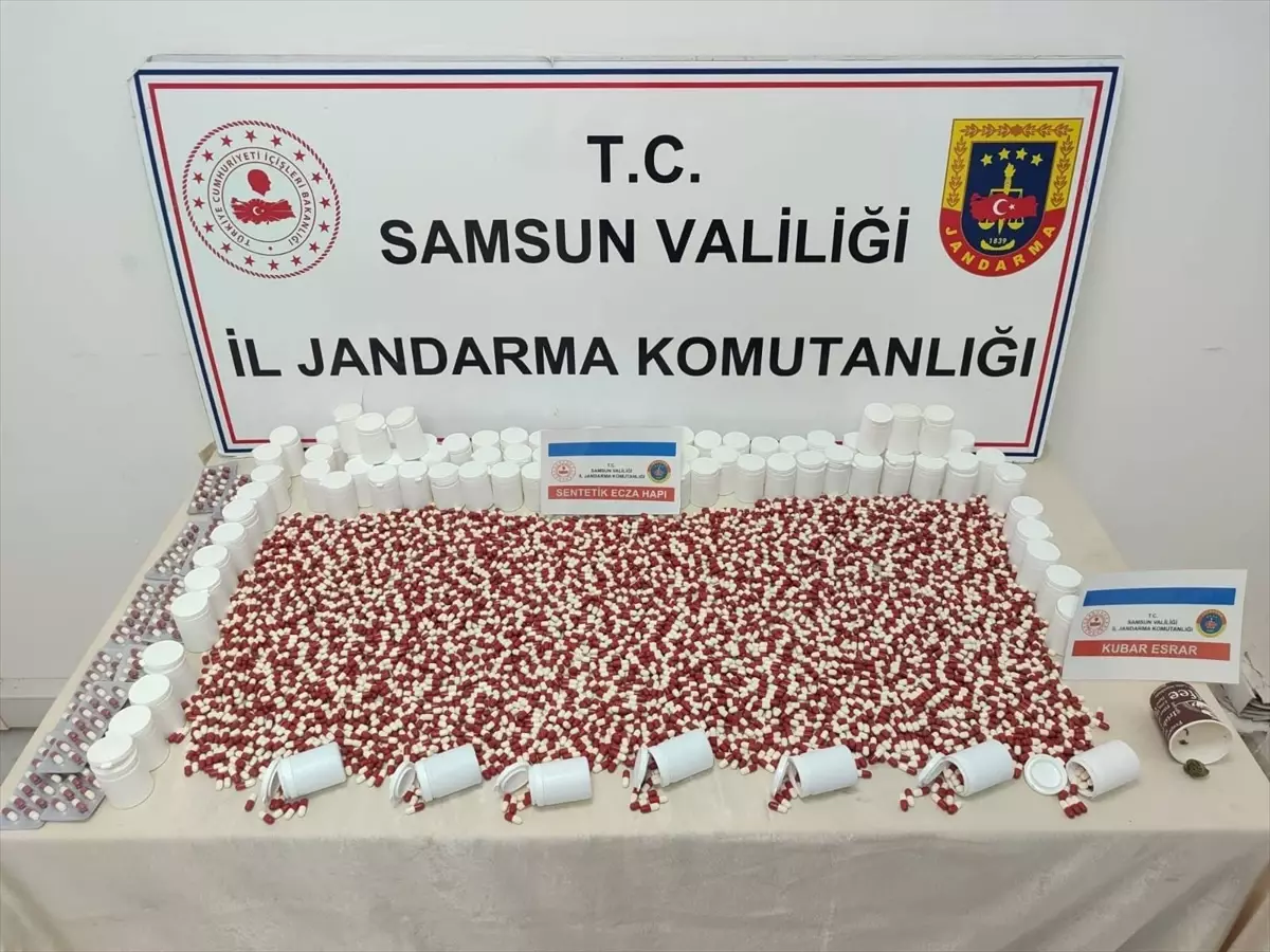 Samsun'da 7 bin uyuşturucu hap ele geçirildi