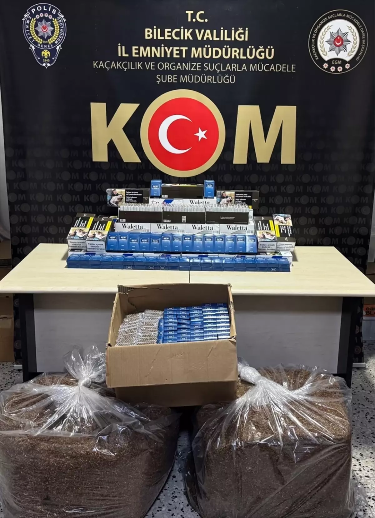 Bilecik'te kaçak tütün operasyonunda 4 şüpheli yakalandı