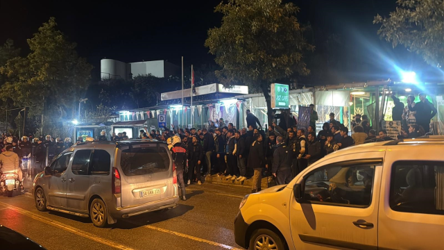 The city was in chaos after the Bodrum FK-Amedspor match played last night