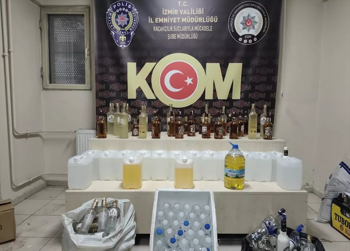 İzmir'de sahte içki operasyonunda 3 şüpheli tutuklandı