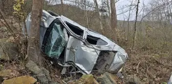 Samsun'da devrilen otomobildeki 1 kişi öldü, 1 kişi yaralandı