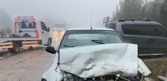 Sinop'ta iki otomobil çarpıştı, 1 kişi yaralandı