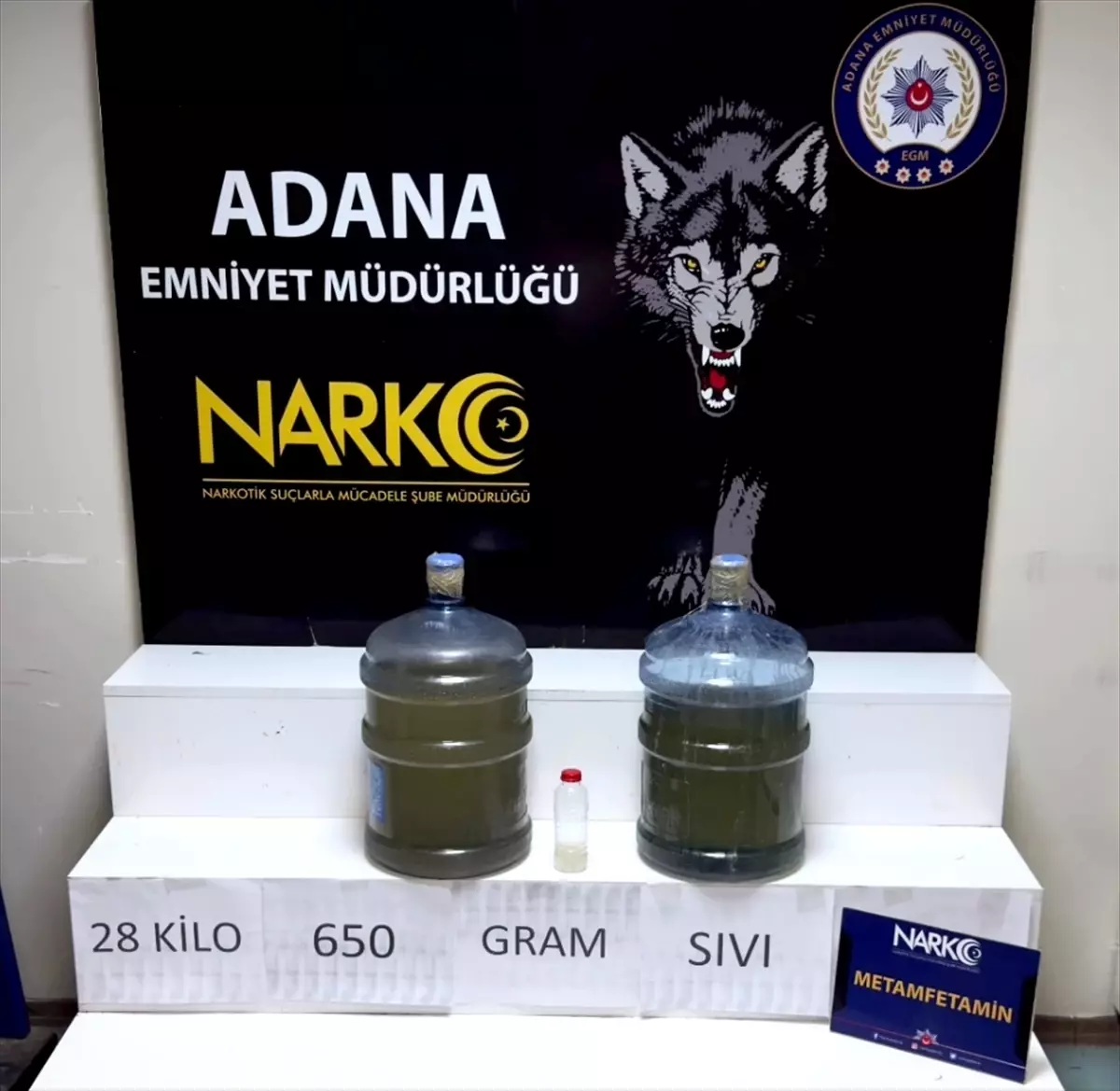 Adana'da uyuşturucu operasyonunda 28 kilo 650 gram metamfetamin ele geçirildi