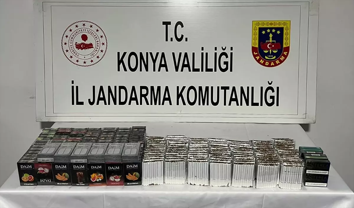 Akşehir'de jandarmadan kaçak sigara operasyonları